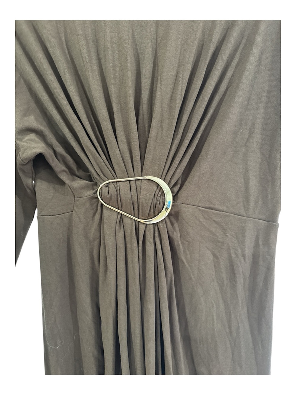 COMMENSE NWT DRAPED MOCK NECK MAXI MEDIUM - Picture 8 of 11